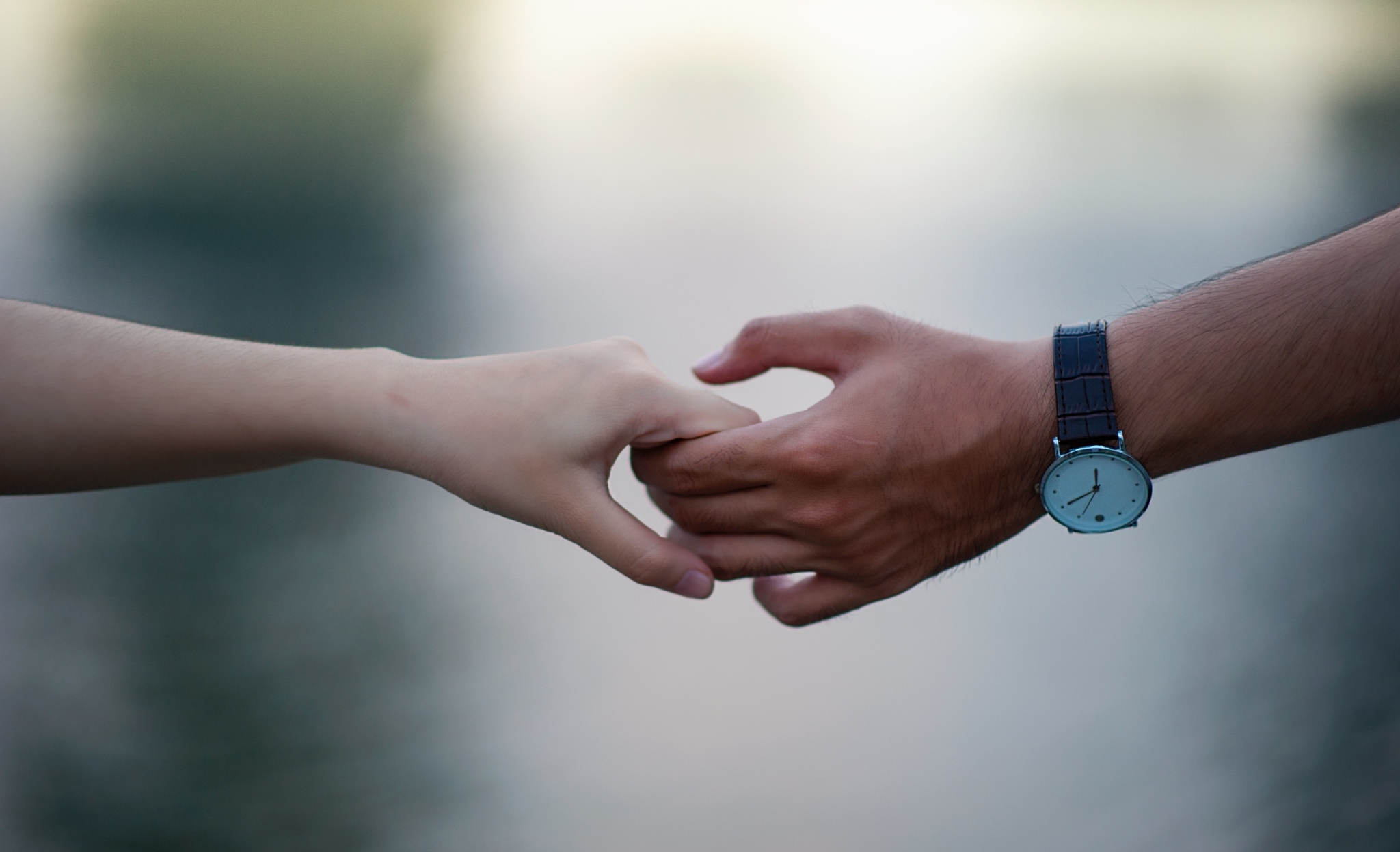 Blurred Background Hands Holding Hands 715807
