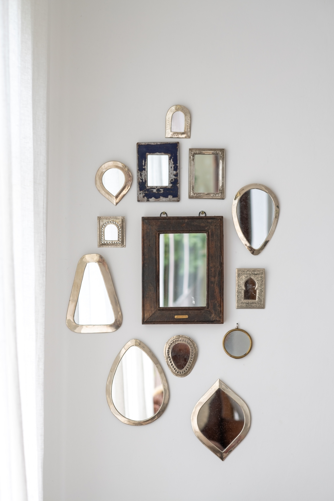 Mirrors on a wall