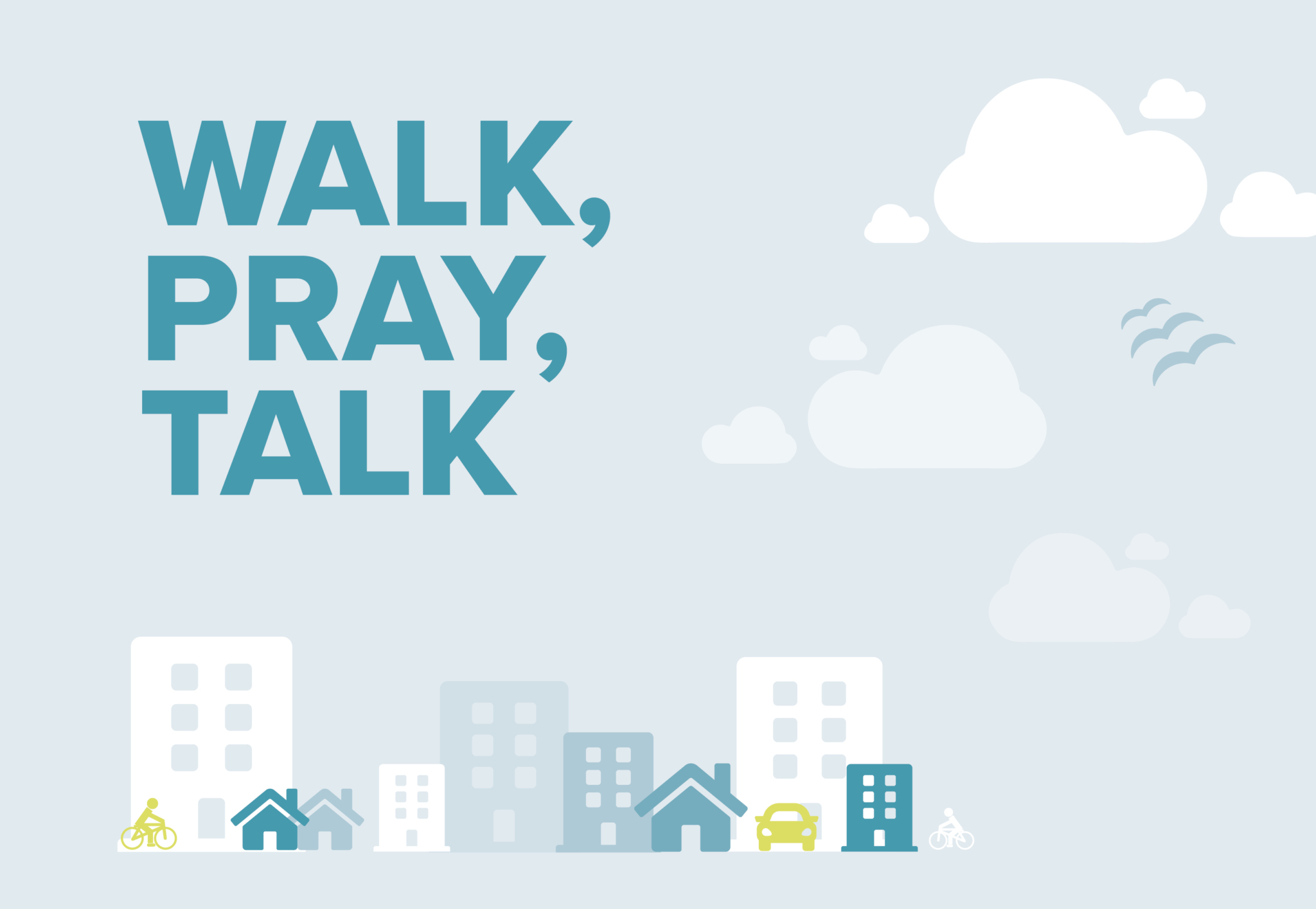 Walk pray talk card